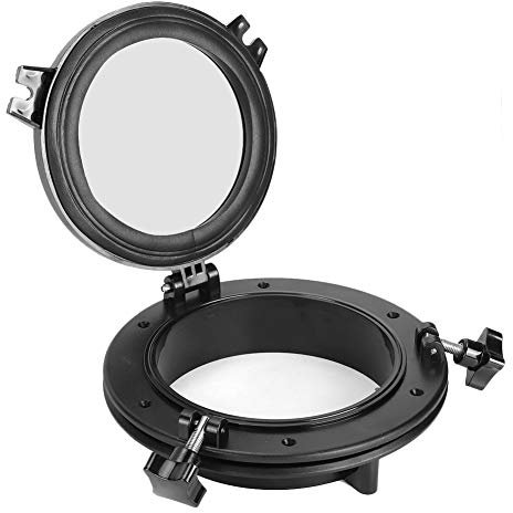 Bullauge, 8-Zoll-Öffnung Portlight Schwarz Einfache Installation in runder Form Universal für RV-Bootsyachten