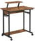 VASAGLE Scrivania Per Computer, Tavolo Da Studio Con Ruote, Supporto Monitor E 6 Ganci, Postazione Di Lavoro, Stile Industriale, Lwd085B01, Marrone Vintage E Nero, 80 x 50 x 90 cm
