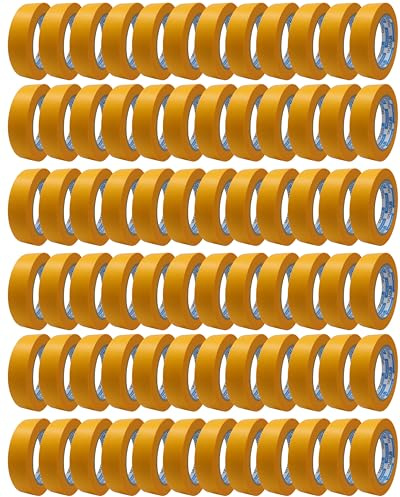 gws 48 rollen Goldband, Malerband zum Abkleben zum Streichen, Malen, Lackieren, Basteln und vielem mehr, Maler-Abdeckklebeband, Rückstandsfrei entfernbar, dünn & stabil mit je 50 m x 25 mm