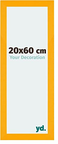 yd. Bilderrahmen 20x60 cm Gelb - MDF Rahmen Mura | Your Decoration, Acrylglas aus Kunststoff, Wandmontage, Geeignet für Fotos, Poster und Puzzles, Made in Holland