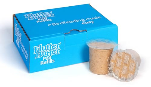 Jacobi Jayne Flutter Butter EcoRefills - Peanut Butter for Birds - Original Flavour Wild Bird Food - Ultra-Convenient Eco-Friendly Bird Feed - Pack of 6 Refills, Original