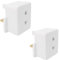 Pack of 2 Shaving Adapter UK to Europe - 2Pin to 3Pin Adapter Plug for Electric Shaver, Trimmer & Travel Accessories