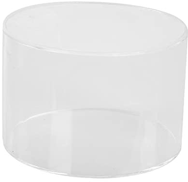 Milageto Befüllbare Tortenbox Tortenständer Acryl, Rund Zylinder Display Riser Tortenständer, Klar Cupcake Display Riser transparent für Hochzeit Geburtstag Party, 15 × 15 cm