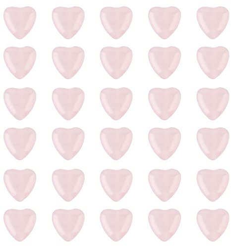 OLYCRAFT 32 Stück 12 mm Natürliche Rosenquarz Herzform Perlen Geschnitzte Rosa Quarz Perlen Edelstein Lose Perlen Stränge Für Halskette Armband Ohrring DIY Schmuckherstellung