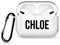 Tirita Personalised Custom Case Compatible with Apple AirPods Pro 2nd generation, Support Wireless Charging, with Carabiner, Front LED Visible [01- Name Bold Black]