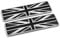 PTDecals 1 Pair The Union Jack Car Sticker Black White Grey England Flag 3D Emblem UK GB Flag Badge 104.5mm*30mm Graphic Decals for Racing Auto Car Vehicle