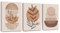 hyidecorart Boho Bilder Orange, Abstract Blätter und Geometrie Nordische Minimalismus Strichzeichnung Leinwand Modern Pflanze Blumen Wandbilder Wohnzimmer Schlafzimmer Küche Esszimmer und Badezimmer