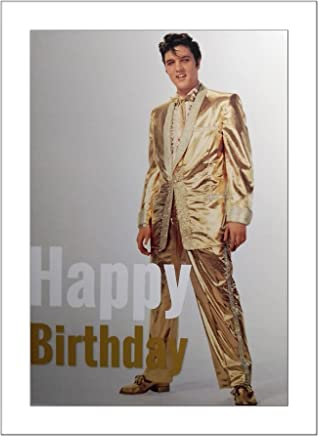 Generisch Postkarte Elvis Presley Happy Birthday 15 cm Sammelkarte Deko GPK 589