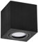LED Aufbauspot, LED Deckenaufbauleuchte, Aluminium Deckenleuchte Schwarz Quadratisch 80mm x 84mm CUBO (SCHWARZ CUBO)
