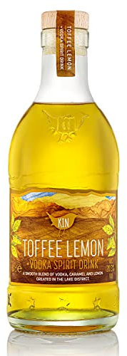 Kin Vodka - Toffee Lemon Vodka, 20.3% ABV - Smooth & Rich Caramel, Toffee & Lemon Undertones and a Subtle Kick, Delicious in Cocktails. Created in the Lake District, 50cl