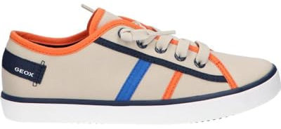 Geox J Gisli Boy A, Scarpe da Ginnastica Bambini e Ragazzi, Beige Arancione, 33 EU