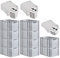 PROREGAL SuperSparSet 10x Eurobox NextGen Grip mit Scharnierdeckel und schwarzen Schiebeschnappverschlüssen, HxBxT 32x40x60cm, 65 L, Grau, Griffe offen, Eurobehälter, Transportbox