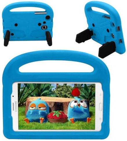 Custodia per tablet per Samsung Galaxy Tab E Lite 7.0 pollici SM-T113/T110, adatta ai bambini, manico con supporto, copertura sicura in schiuma EVA, leggera, antiurto, blu