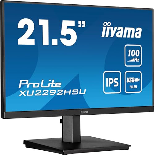 iiyama XU2292HSU-B6 21.5 inch IPS LCD slim bezel, 100Hz, 0.4ms (MPRT), FreeSync, 1920x1080,HDMI/DP, 4 x USB