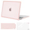 MOSISO Compatible with MacBook Air 13 inch Case M4 M3 M2 2025 2024 2023 2022 A3240 A3113 A2681, Hard Shell for Macbook Air 13.6 Case Anti-Cracking TPU Bumper&Keyboard Skin&Screen Film, Pink