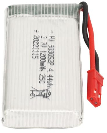 Batterie de Drone 3.7V 1200mAh, Batterie LiPo Durable pour Quadrirotor RC avec Prise Rouge JST pour Remplacement X5SW