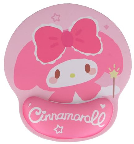 Roffatide Anime Melody Mauspad Ergonomisches Mauspad mit Handgelenkstütze Cartoon Cute Rest Office Mousepad Anti-Rutsch-PU-Basis Gamepad Matte Gummifuß für Laptop Computer B