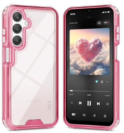 BEZ® Coque pour Samsung A25 5G, Étui Anti-Choc Très Resistant Hybride 3 en 1 Robuste aux Impacts Élevés Étui de Protection pour Samsung Galaxy A25 5G, Clair Rose