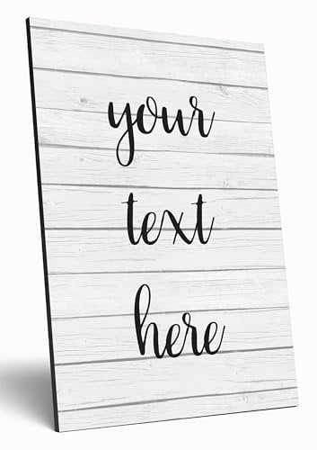 The Plum Penguin Personalised Printed A4 Wooden Wall Art Custom Words Any Text Quote Hanging Sign Simple Scandi Style