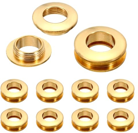 PATIKIL 10 Satz Ösen Set, 12mm Tülle Werkzeug Metall Ösen, Bogen Tüllen Kit Metallösen, Ösenzange Kit für Schuhe Kleidung Gürteltasche DIY Planen Tasche Gewebe, Blechbläserklang