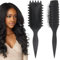Lockenbürste, 2024Curl Defining Brush, Curl Defining Brush, zum Kämmen und Formen von Männern und Frauen (Black)