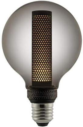Suprema Twilight Dekorative Lampe, beleuchteter Laterneneffekt, E27, 30 lm, 220–240 V, warmes Licht 1800 K, 3 W, 94 x 144 mm, nicht dimmbar (rauchfarben)