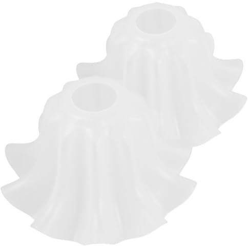 Housoutil Pantalla De Lámpara De Acrílico Reemplazo Para Aplique De Pared Lámpara De Mesa Y Luz Colgante Portalámparas E27 Diseño Festoneado 7.67X7.67X4.44 in 2 Uds