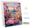 MEIYUDA Peinture par Numero Adulte avec Cadre Voiture rose, DIY Peinture Acrylique pour Adultes Débutants Facile sur Toile Avec Peintures et Pinceaux Decoration Maison Cadeau 30x40cm