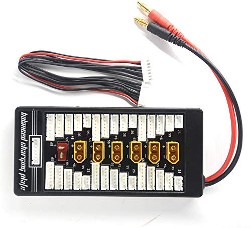 Pardarsey XT60 Parallel Charging Board 2S-6S Lipo Battery Charger Plate with 4mm Bullet Banana Connector Plug for Imax B6 B6AC Charger