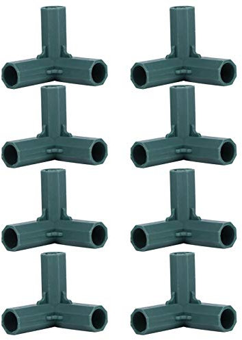 8 pièces connecteurs de Construction de Cadre de Serre, raccord de Tuyau en PVC coudé à 3 Voies de 16 mm pour Construire des connecteurs de Meubles de Cadre de Serre Robustes,