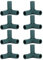 8 pièces connecteurs de Construction de Cadre de Serre, raccord de Tuyau en PVC coudé à 3 Voies de 16 mm pour Construire des connecteurs de Meubles de Cadre de Serre Robustes,