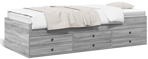 Festnight Tagesbett 90x190 cm Bett Sofabett Einzelbett mit Stauraum Jugendbett mit Schubladen Gästebett Funktionsbett Stauraumbett Bettsofa Kinderbett Schlafsofa Bettgestell Holz Holzbett