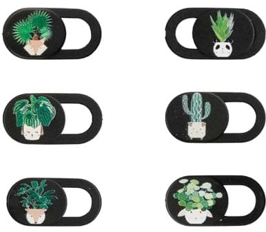 Tabanzhe Laptop Camera Cover Slide-6PCS Phone & Computer Camera Webcam Cover Slide Web Cam Privacy Blocker Cute Laptop Privacy Security Accessories for Desktop PC Tablet Pad(Plants)