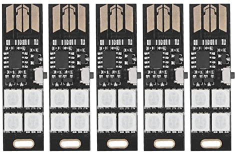 Super Mini USB Light Ultra Slim RGB 7 Color Changing LED Mood Lamp with Backlight for TV Monitor Laptop PC Keyboard Decoration 5Pcs PCB Material Keychain Light