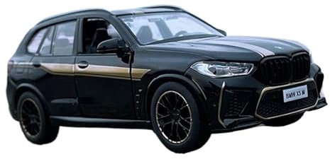 WHYMIRRJ Druckguss 1:32 for BMW X3 X3M X5M SUV Maßstab Legierung Automodelle Luxus Miniatur Exquisite Fahrzeug Modell Display Sammlung(X5M Black)