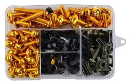BTEDSXC Gewindeschrauben Kompatibel Mit Aprilia Für Rs125 Für Sr50 Für Rsv4 Motorrad-Verkleidungsschrauben-Set Karosserie-Schrauben Mutter Motorrad-Batterie-Anschlussschrauben