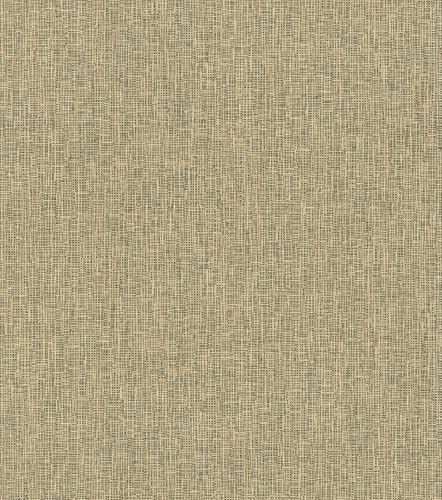 Rasch Tapete Leinenoptik Noble Zen - Japanische Vliestapete Uni in Beige Gold Grün für ein ruhiges Wohnambiente - Robust und Abwaschbar - 10,05 m x 0,53 m