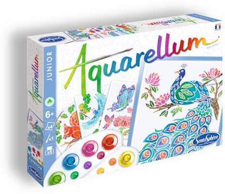 SentoSphère - AQUARELLUM JUNIOR - DANS LE PARC - Kit peinture - Peinture Aquarellable Magique - A partir de 6 ans - fabriqué en France