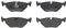Brembo P06025 Rear Disc Brake Pad - Set of 4