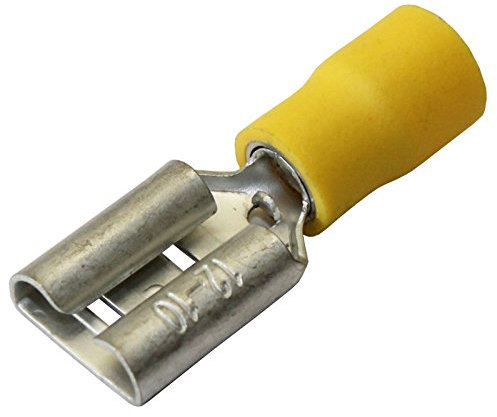 All Trade Direct 20 x Yellow 9.5mm Female Spade Connector Car Radio Speaker Crimp Terminal