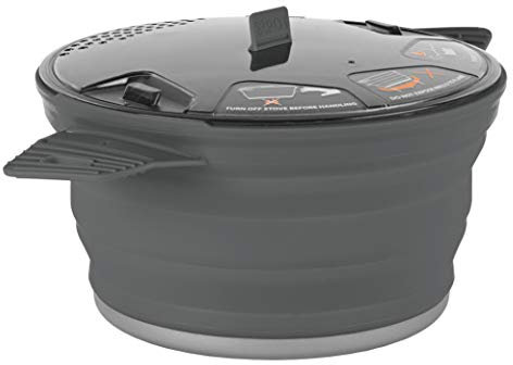 Sea to Summit X-Pot Collapsible Camping Cook Pot, 2.8-Liter - Grey,110