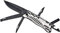 Camillus 19165 Trekus Pro Multifunktionswerkzeug, 8,4 cm Titanium Bonded 440 Stahlklinge, Edelstahlgriff, 9 Funktionen mit LED Multitool, schwarz/Silber, 18,5 cm