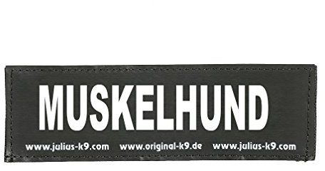 Interchangeable Patches, 1 pair, MUSKELHUND, Size: Large, Black