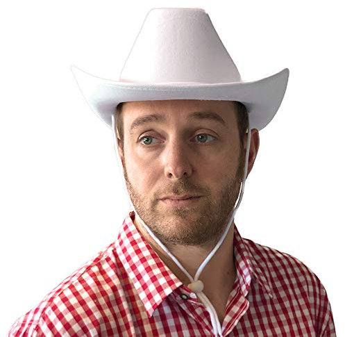 PARTY DISCOUNT Hut Cowboy Classic Color aus Filz, weiß