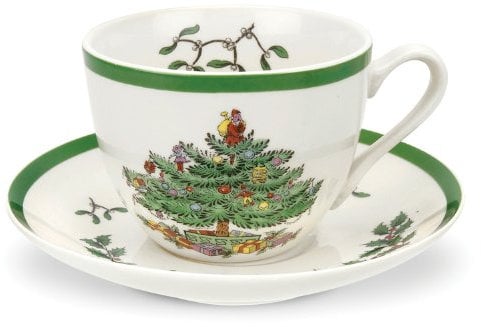 Spode Christmas Tree Mug with Saucer 0,2l