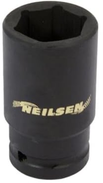 Neilsen CT2427 32mm 3/4in Drive Deep Impact Socket CR-MO 90mm | 32mm deep impact socket, 3/4in drive, CR-MO construction, Suitable for manual and impact wrenches, 90mm height