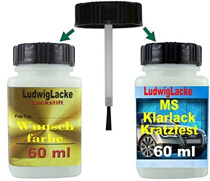 776 Lichtgrau für Opel Lackstift Set Autolack & Klarlack je 60ml