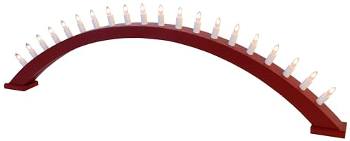 Star Leuchtbogen Kulle, 20-flammig, Material Holz, Vierfarb-Karton, 30 x 105 cm, rot 230-85