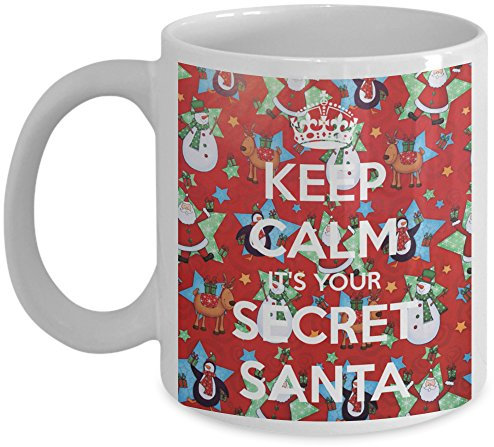 Keep Calm Secret Santa Funny Office Novelty Gift Christmas Mug