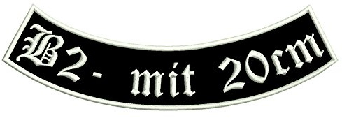 Wolfszeit Wunschtextaufnäher unterer Bogen B2 - viele Größen (20x6,5) - personalisiert